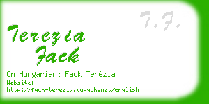 terezia fack business card